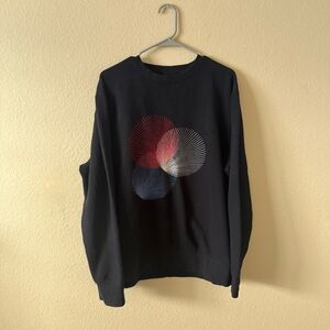 H&M Black Crewneck Sweater with Graphic Design